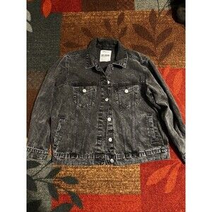 Garage Denim Black Boyfriend Fit Jacket Size M